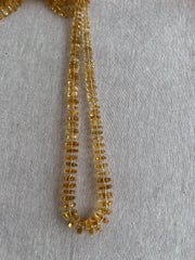 Citrine Faceted Bolt Beads, AAA Grade, Natural Gemstones