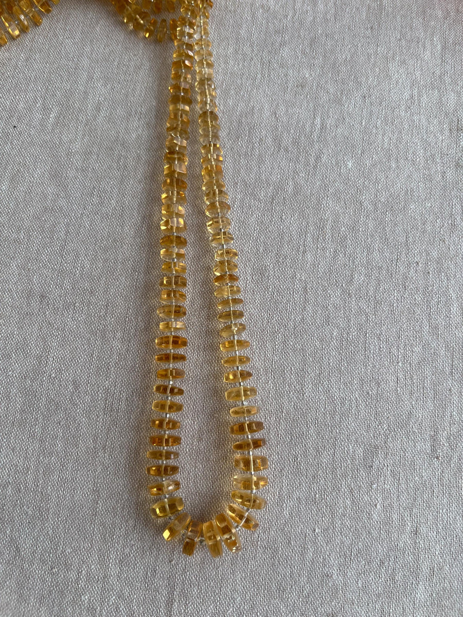 Citrine Faceted Bolt Beads, AAA Grade, Natural Gemstones