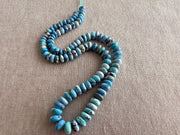 Golden Hills Turquoise Smooth Rondelle Beads, AAA Grade,  Kazakhstan Turquoise