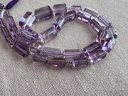 Amethyst Faceted Cylinder Beads, AAA Grade, Brazilian Amethyst