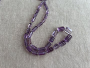 Amethyst Faceted Cylinder Beads, AAA Grade, Brazilian Amethyst