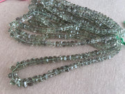 Prasiolite Twisted Rondelle Beads, AAA Grade, Indian Prasiolite, Green Amethyst