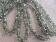 Prasiolite Twisted Rondelle Beads, AAA Grade, Indian Prasiolite, Green Amethyst