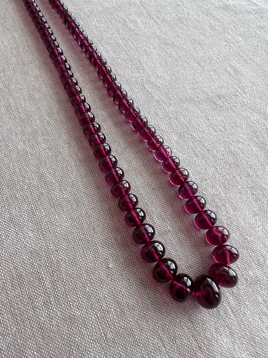 Rhodolite Smooth Rondelle Beads, AAA+ Grade, Natural Gemstone