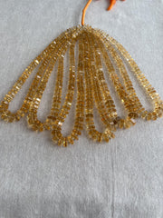 Citrine Faceted Bolt Beads, AAA Grade, Natural Gemstones