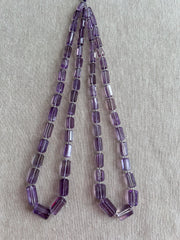 Amethyst Faceted Cylinder Beads, AAA Grade, Brazilian Amethyst