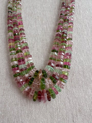 Tourmaline Faceted Bolt Beads, AAA Grade, Natural Gemstones