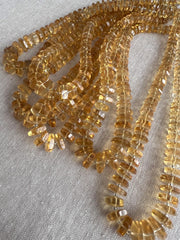 Citrine Faceted Bolt Beads, AAA Grade, Natural Gemstones