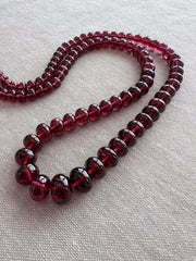 Rhodolite Smooth Rondelle Beads, AAA+ Grade, Natural Gemstone