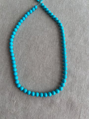Sleeping Beauty Turquoise Smooth Round Beads, AAA+, Arizona Turquoise, GIA Certified, 7mm