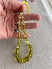 Lemon Quartz Faceted Cylinder Beads, AAA++ Grade, Rare Find
