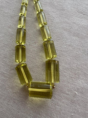 Lemon Quartz Faceted Cylinder Beads, AAA++ Grade, Rare Find