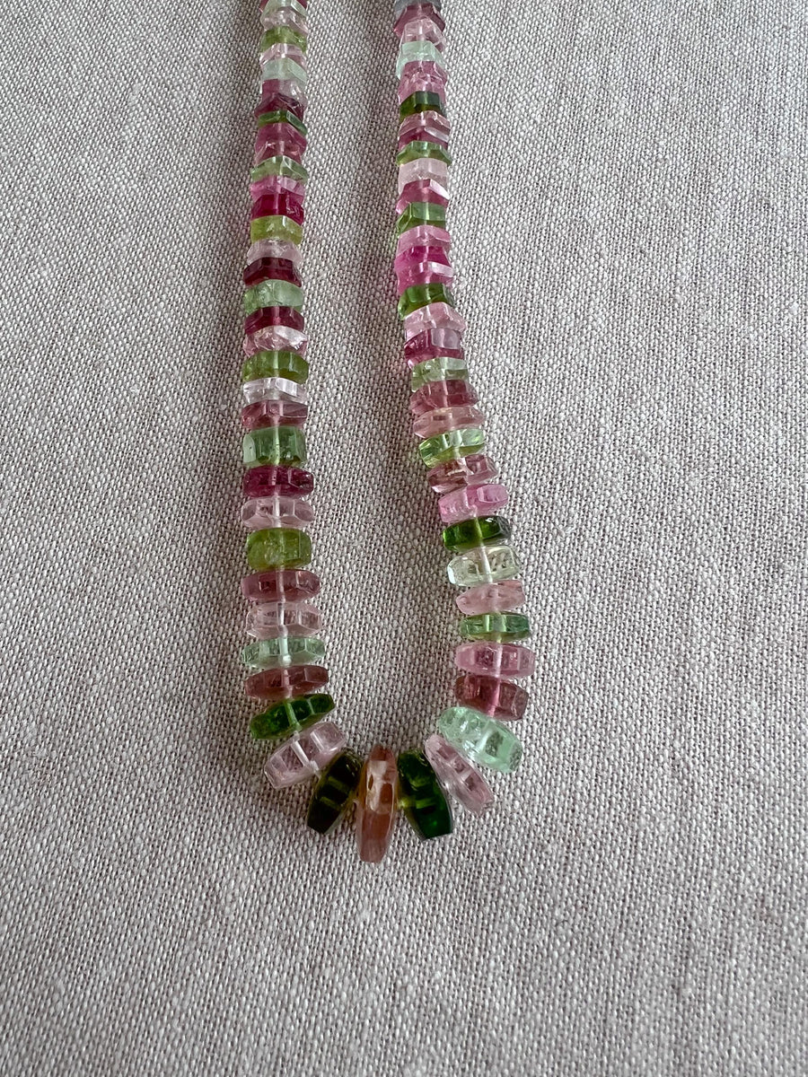 Tourmaline Faceted Bolt Beads, AAA Grade, Natural Gemstones