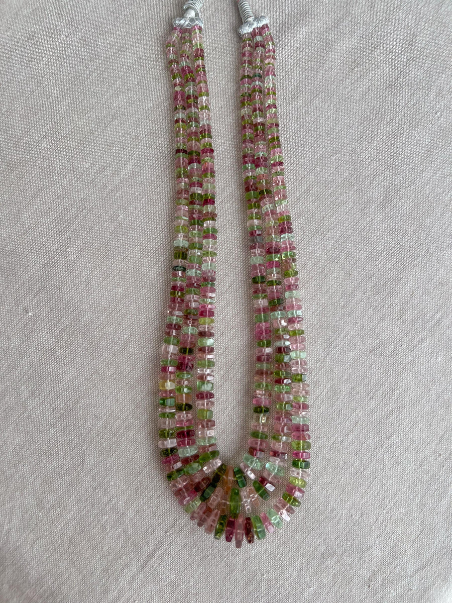 Tourmaline Faceted Bolt Beads, AAA Grade, Natural Gemstones