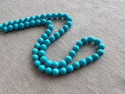 Sleeping Beauty Turquoise Smooth Round Beads, AAA+, Arizona Turquoise, GIA Certified, 7mm