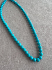 Sleeping Beauty Turquoise Smooth Round Beads, AAA+, Arizona Turquoise, GIA Certified, 7mm