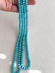 Sleeping Beauty Turquoise Carved Melon Beads, AA+ grade, Natural Arizona Turquoise