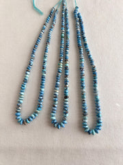 Golden Hills Turquoise Smooth Rondelle Beads, AAA Grade,  Kazakhstan Turquoise