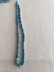 Golden Hills Turquoise Smooth Rondelle Beads, AAA Grade,  Kazakhstan Turquoise