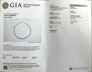 GIA gemstone identification report accompanying natural Santa Maria Aquamarine faceted gemstone beads from Brazil.