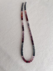 AAA natural multi-color Spinel carved rondelle gemstone beads, 5mm–6mm, for jewelry making.