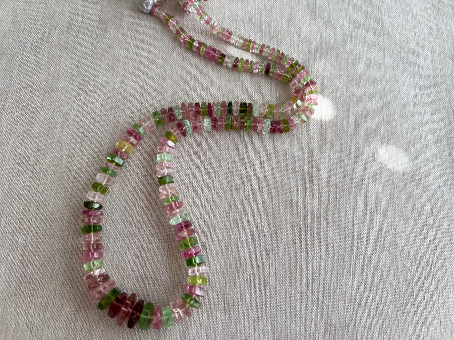 Tourmaline Faceted Bolt Beads, AAA Grade, Natural Gemstones