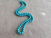 AAA+ Sleeping Beauty Turquoise smooth round beads, natural Arizona turquoise, 6mm, 16-inch gemstone strand. full strand 