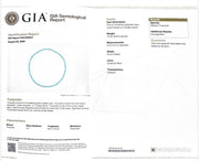 GIA gemstone identification report accompanying natural Sleeping Beauty Turquoise smooth round beads from Arizona.