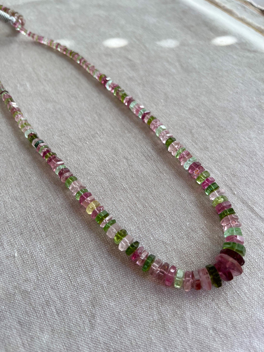 Tourmaline Faceted Bolt Beads, AAA Grade, Natural Gemstones