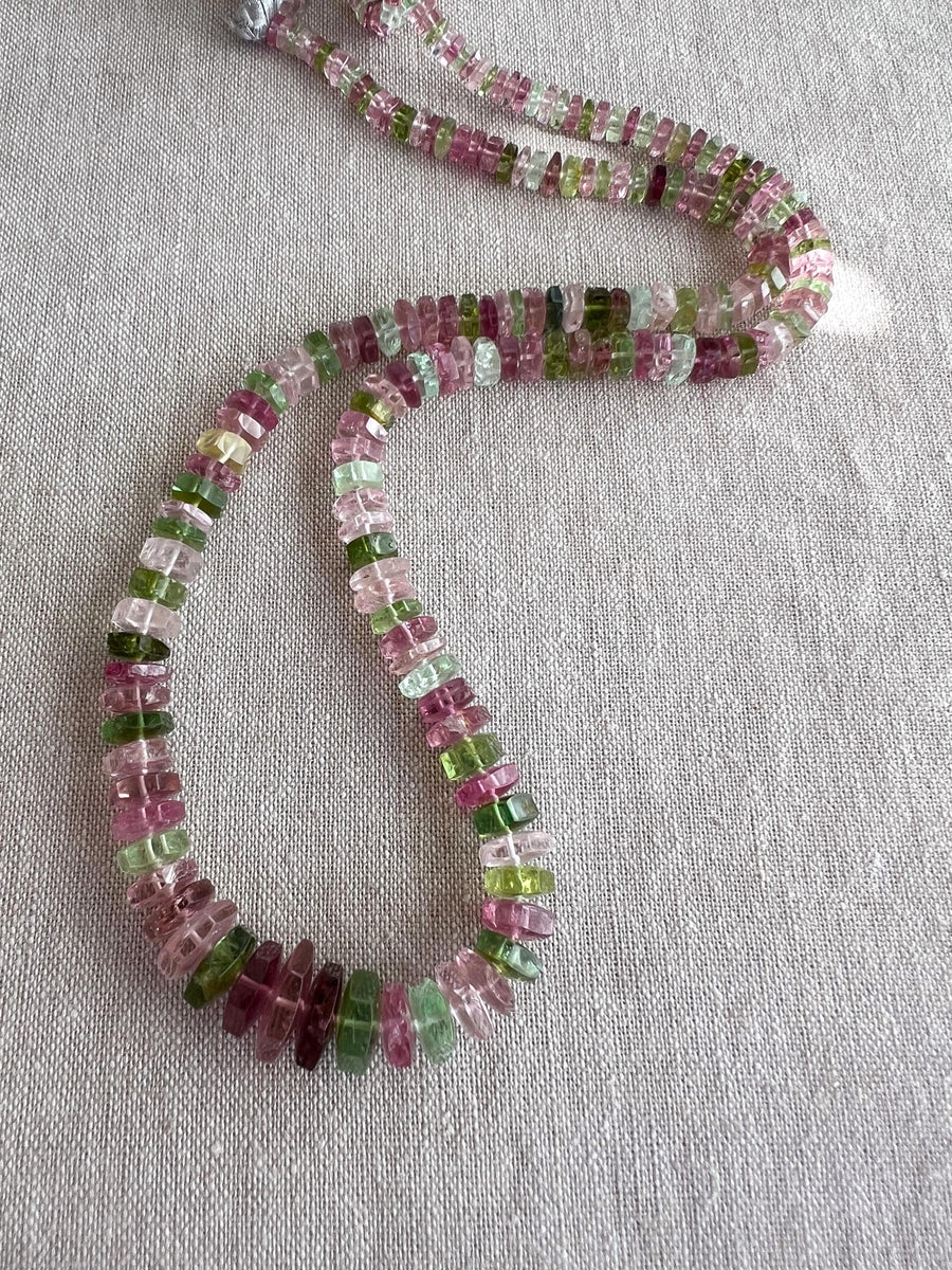 Tourmaline Faceted Bolt Beads, AAA Grade, Natural Gemstones