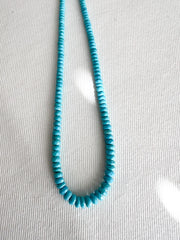 Natural Sleeping Beauty Turquoise AAA Arizona Old-Mine Graduated Faceted Rondelles Beads, 3mm to 6.5mm
