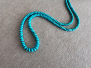 Natural Sleeping Beauty Turquoise AAA Arizona Old-Mine Graduated Faceted Rondelles Beads, 3mm to 6.5mm