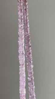 Pink Morganite Faceted Bolt Beads, Natural Gemstone, AA+ Grade, Untreated
