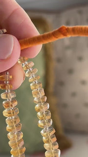 Citrine Faceted Bolt Beads, AAA Grade, Natural Gemstones