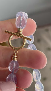 Lavender Quartz Nuggets Necklace
