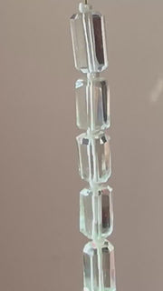 Prasiolite Faceted Cylinder Beads, AA+ Grade, Natural Gemstones, Green Amethyst