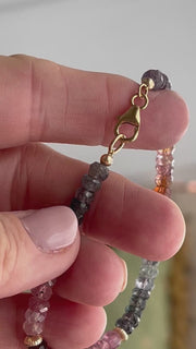 Multi Color Spinel Bracelet, Boho Gemstone Jewlery