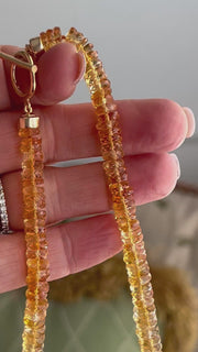 Citrine Heishi Necklace, AAA Grade