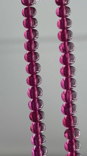 Rhodolite Smooth Rondelle Beads, AAA+ Grade, Natural Gemstone