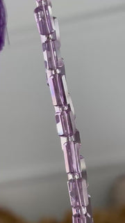 Amethyst Faceted Cylinder Beads, AAA Grade, Brazilian Amethyst