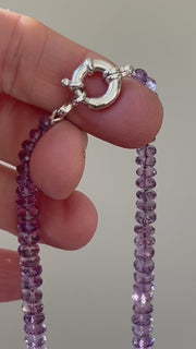 Amethyst Necklace with Mystic Topaz Pendant