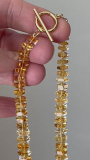 Citrine Bolts Choker, Fine Gemstone Jewelry
