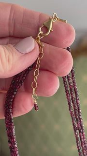 Garnet Triple Strand necklace