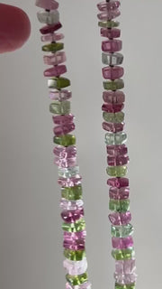 Tourmaline Faceted Bolt Beads, AAA Grade, Natural Gemstones