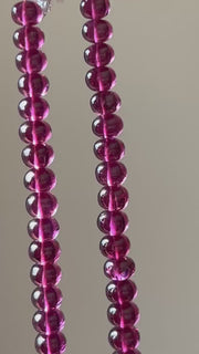 Rhodolite Smooth Rondelle Beads, AAA+ Grade, Natural Gemstone