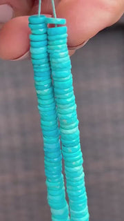 Sleeping Beauty Turquoise Heishi Cut Bead Stones, AAA Grade, Natural Turquoise