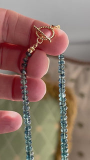 Bio Kyanite Necklace with Gold Accent