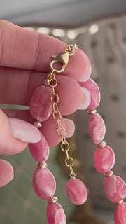 Rhodochroiste Nuggets Necklace