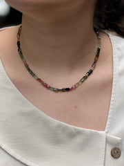 Tourmaline Necklace with Gold Accents