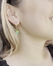 Chrysoprase Hoop Earrings